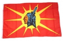 Fahne Oka Mohawk Indianer gedruckt im Querformat | 90 x 150 cm