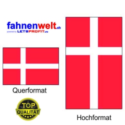 DÄNEMARK Fahne in Top-Qualität gedruckt im Hoch- und Querformat | diverse Grössen