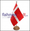 Dänemark Tisch-Fahne aus Stoff mit Holzsockel | 22.5 x 15 cm