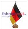 Deutschland Tisch-Fahne aus Stoff mit Holzsockel | 22.5 x 15 cm