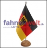 Deutschland mit Adler Tisch-Fahne aus Stoff mit Holzsockel | 22.5 x 15 cm