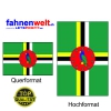 DOMINICA Fahne in Top-Qualität gedruckt im Hoch- und Querformat | diverse Grössen