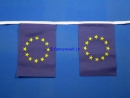 Fahnenkette Europäische Union / EU gedruckt aus Stoff | 30 Fahnen 15 x 22.5 cm 9 m lang