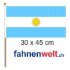 Argentinien Fahne am Stab gedruckt | 30 x 45 cm