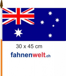 Australien Fahne am Stab gedruckt | 30 x 45 cm
