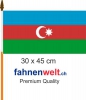 Aserbaidschan Fahne / Flagge am Stab | 30 x 45 cm