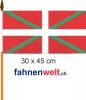 Baskenland Fahne am Stab gedruckt | 30 x 45 cm