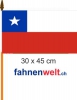 Chile Fahne / Flagge am Stab | 30 x 45 cm