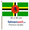 Dominica Fahne / Flagge am Stab | 30 x 45 cm