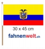 Ecuador Fahne / Flagge am Stab | 30 x 45 cm
