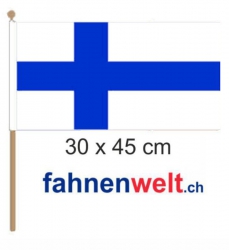 Finnland Fahne / Flagge am Stab | 30 x 45 cm