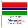 Gambia Fahne / Flagge am Stab | 30 x 45 cm