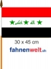Irak Staatsflagge 2004 - 2008 Fahne am Stab gedruckt | 30 x 45 cm