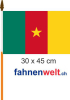 Kamerun Fahne / Flagge am Stab | 30 x 45 cm