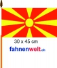 Nordmazedonien Fahne / Flagge am Stab | 30 x 45 cm