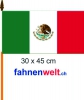 Mexiko Fahne / Flagge am Stab | 30 x 45 cm