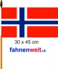 Norwegen Fahne / Flagge am Stab | 30 x 45 cm