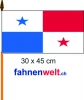 Panama Fahne am Stab gedruckt | 30 x 45 cm