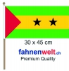 São Tomé und Príncipe Fahne / Flagge am Stab | 30 x 45 cm