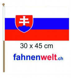 Slowakei Fahne / Flagge am Stab | 30 x 45 cm