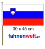 Slowenien Fahne / Flagge am Stab | 30 x 45 cm