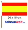 Spanien ohne Wappen Fahne / Flagge am Stab | 30 x 45 cm