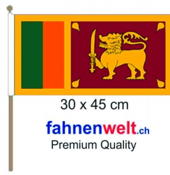 Sri Lanka Fahne / Flagge am Stab | 30 x 45 cm