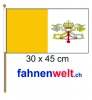 Vatikanstadt Fahne / Flagge am Stab | 30 x 45 cm