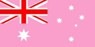 Australien Pink Fahne gedruckt | 90 x 150 cm