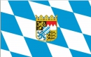 Bayern mit Staatswappen Fahne gedruckt | 60 x 90 cm