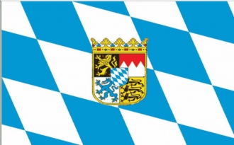 Bayern mit Staatswappen Fahne gedruckt | 60 x 90 cm