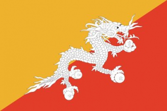 Bhutan Fahne gedruckt | 60 x 90 cm