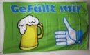 Bier gefällt mir Fahne gedruckt | 90 x 150 cm