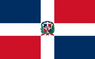 Dominikanische Republik Fahne gedruckt | 60 x 90 cm