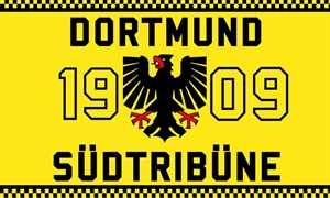 Fan-Fahne Dortmund 1909 Südtribühne aus Stoff | 90 x 150 cm