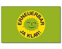 Erneuerbar Ja Klar! Fahne gedruckt | 90 x 150 cm