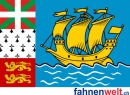 Saint-Pierre und Miquelon Fahne gedruckt | 90 x 150 cm