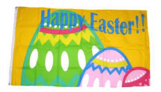 Frohe Ostern / Happy Easter Fahne gedruckt | 60 x 90 cm