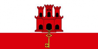 Gibraltar Fahne gedruckt | 90 x 150 cm