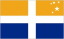 Scilly-Inseln mit Kreuz Fahne gedruckt | 90 x 150 cm