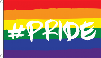 Hashtag Pride Fahne aus Stoff | 90 x 150 cm