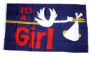 It’s a Girl / Mädchen Fahne gedruckt | 90 x 150 cm