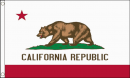 Kalifornien / California Fahne gedruckt im Querformat | 60 x 90 cm