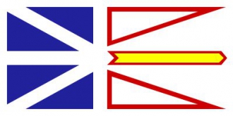 Neufundland und Labrador Fahne gedruckt | 90 x 150 cm