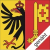 Fahne Genf GE genäht / appliziert | 100 x 100  cm