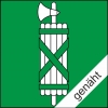Fahne St. Gallen SG genäht / appliziert | 80 x 80  cm