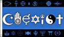 Koexistenz der Religionen Fahne gedruckt | 90 x 150 cm