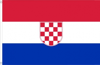 Kroaten in Serbien Fahne aus Stoff | 60 x 90 cm