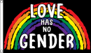 Love has No Gender Fahne aus Stoff | 90 x 150 cm