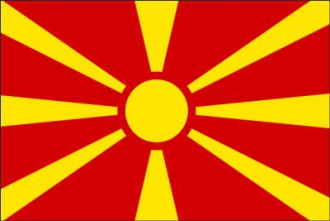 Nordmazedonien Fahne gedruckt | 60 x 90 cm